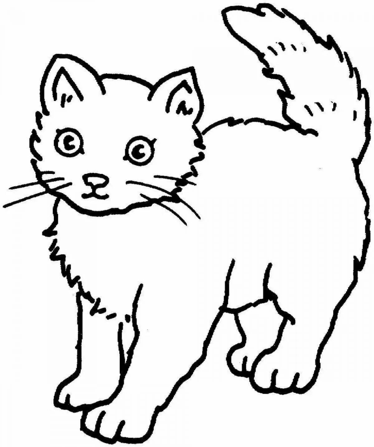 Коты распечатать черно белые