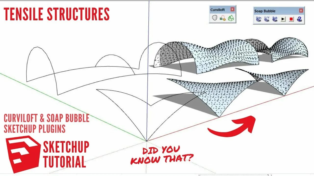 Curviloft sketchup. Curviloft. плагин курвилофт. tensile structure. curviloft перевод.