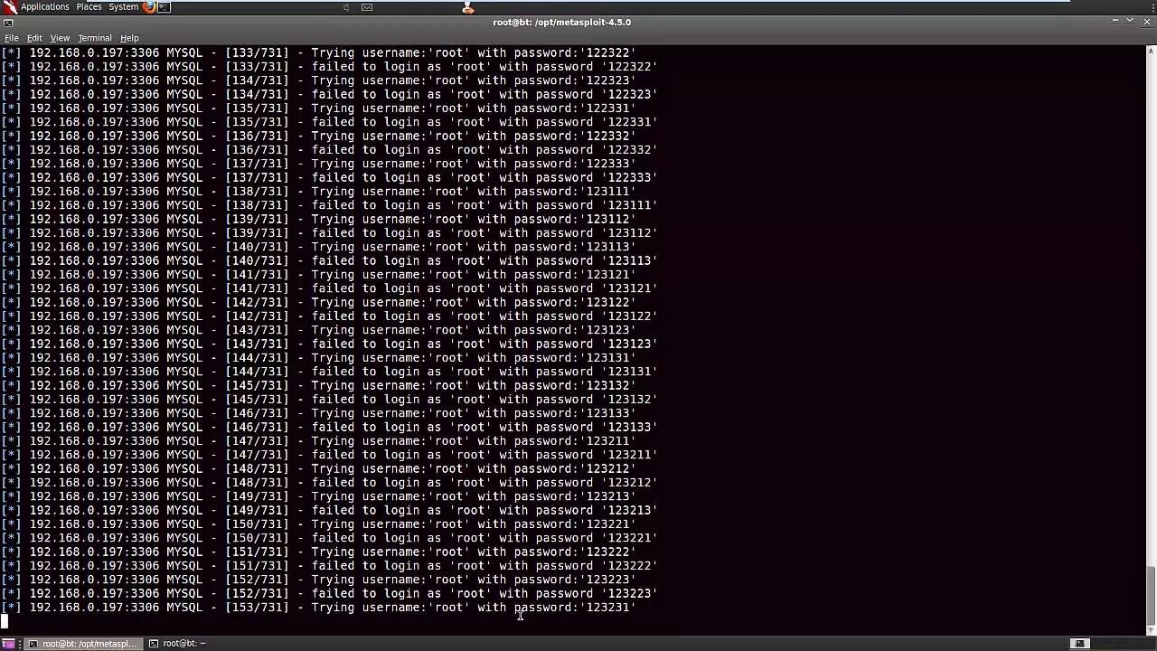 Passwords bruteforce