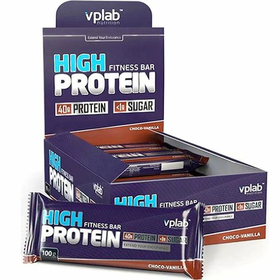 Протеин 40. High Protein Bar 100g VPLAB. High Protein VPLAB Fitness Bar 100г. VPLAB / 40% High Protein Bar / 50 g / Chocolate-Vanilla. VPLAB батончик 100 гр.