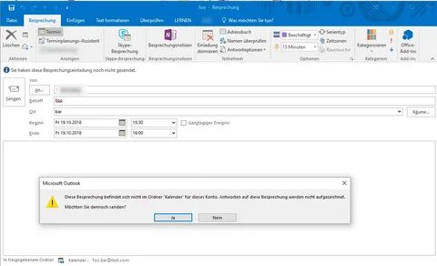 Как создать встречу в outlook
