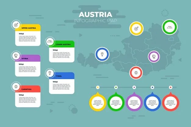 Инфографика карточки. Инфографика карта. Австрия инфографика. Инфографика градиент.