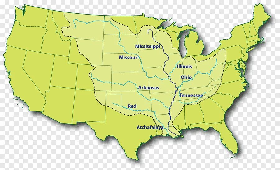 Реки Миссисипи и Миссури на карте Америки. Река Миссисипи на карте США. Река Миссисипи и Миссури на карте. Приток огайо