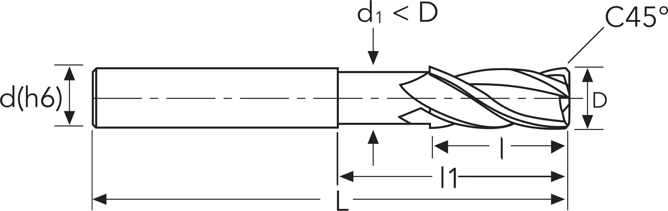081. Фреза mdcsa1 mm10 1f alu osawa. Фреза (твердый сплав вк8) пазовая, прямая проходная. 11b. Фреза концевая кх для обработки титана.