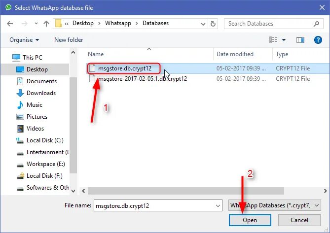 Файлы данных whatsapp. DB файл. Msgstore.DB.crypt12 что это. Как открыть database. DB открыть файл.