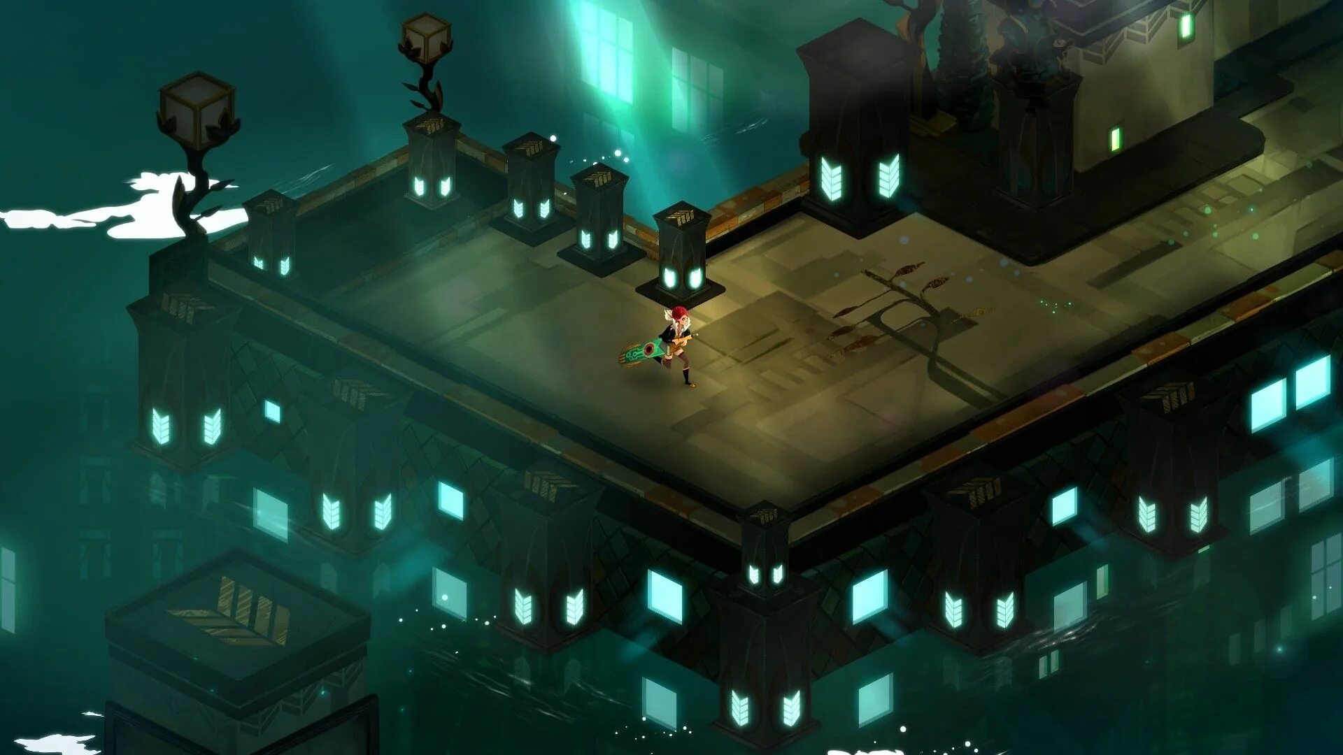 Японские 3д игры. Transistor (игра). Supergiant транзистор игра. Transistor 2014. Платформер город.