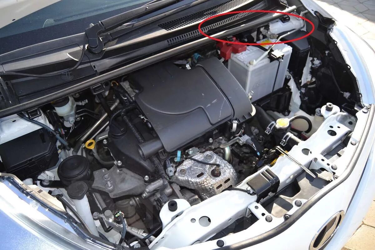 Где находится номер двигателя toyota vitz Sarma-Auto.ru
