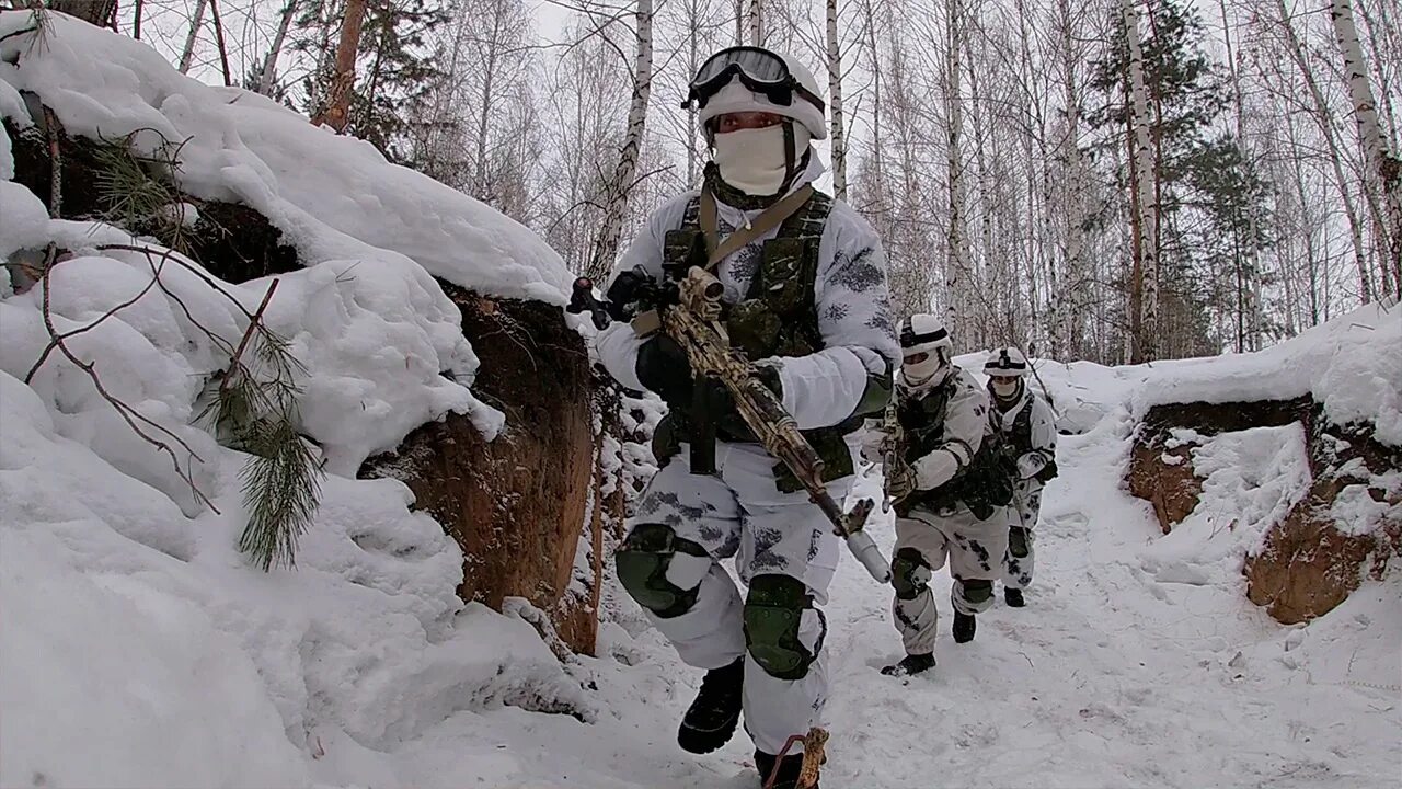 Военные появились. Спецназ в тайге.