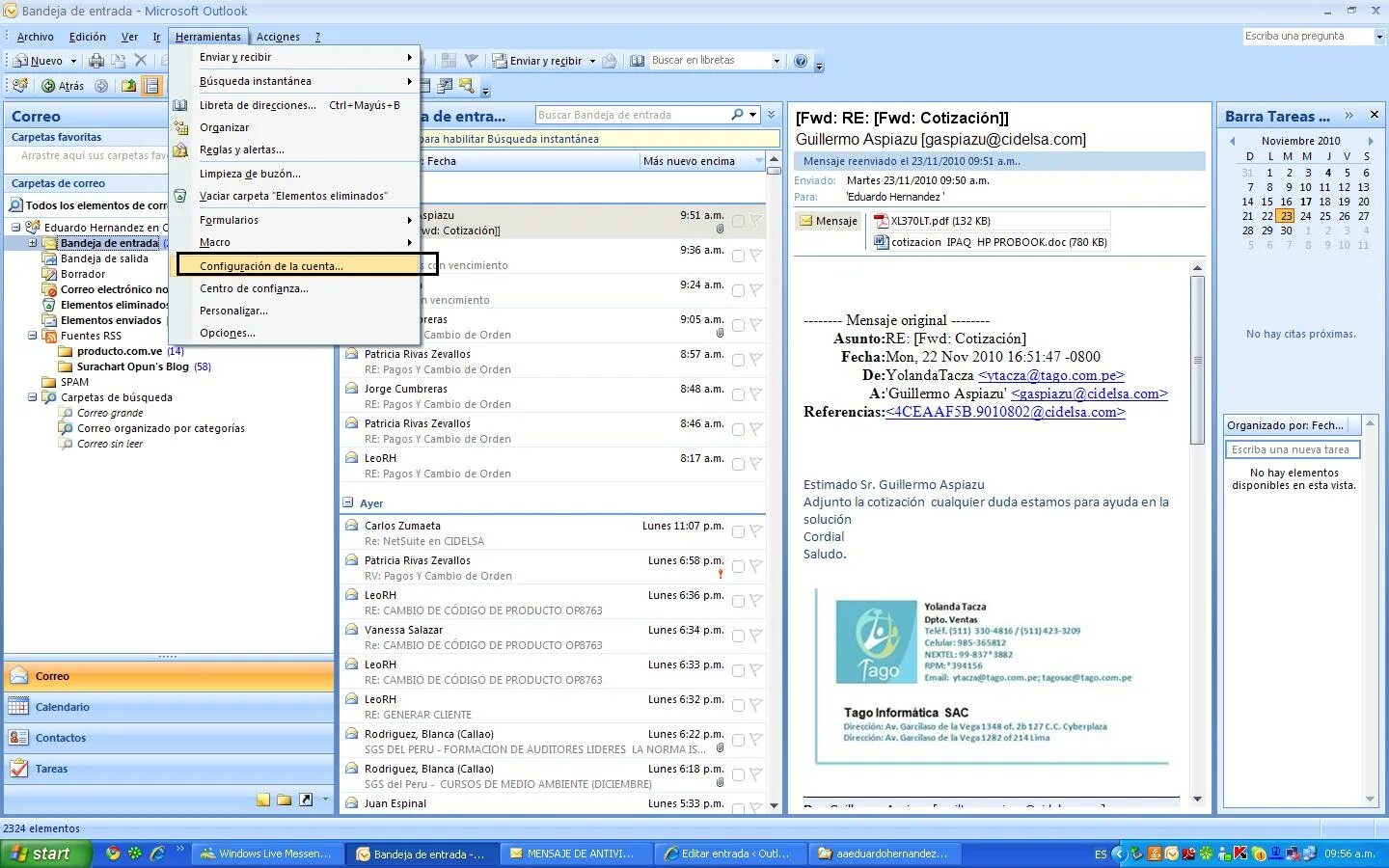 Аналоги outlook. Outlook главное окно. Outlook 2007 меню вид. Эдо в аутлуке. Инструменты Outlook 2007.