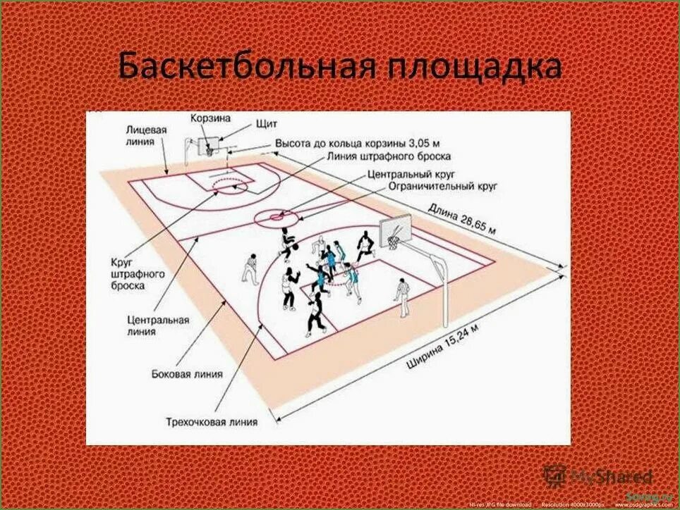 Сколько зон в баскетболе. Схема баскетбольной площадки с размерами и названиями. Размеры баскетбольной площадки. Баскетбол площадка схема. Правила игры в баскетбол Размеры площадки.