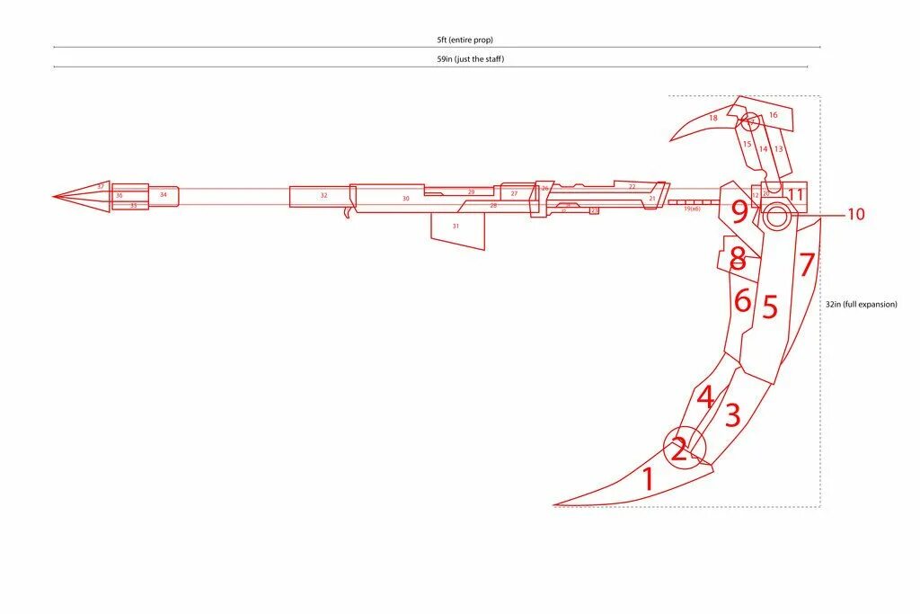 Коса Хидана чертеж с размерами. Коса Хидана чертеж из дерева. RWBY оружие чертёж. RWBY оружие чертёж коса. Схема руби