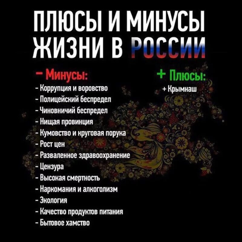 Минусы жизни в доме. Плюсы и минусы жизни в России. Плюсы жить в России.