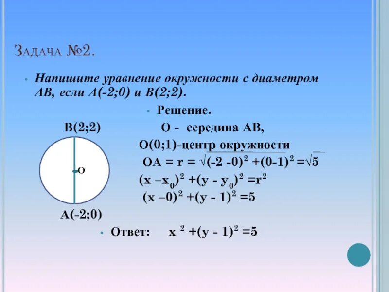 Как найти окружность с центром 0. Уравнение окружности с диаметром. Составление уравнения окружности. Уравнениео кружности т. Окружность уравнение окружности.