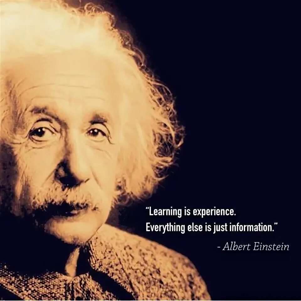 Experience is everything. Experience is everything