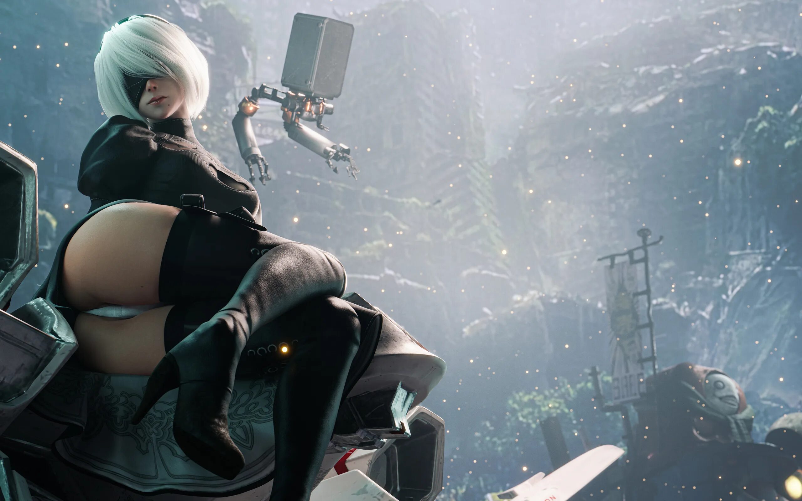 Играл в NieR: Automata? Смотри - сама 2B YoRHa в моей постели