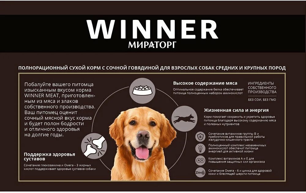 Meat корм для собак. Мираторг корм для собак состав winner. Корм сухой для взрослых собак Мираторг winner meat с сочной говядиной,. Корм собак Винер Мираторг для собак. Winner Мираторг корм для собак средних пород.