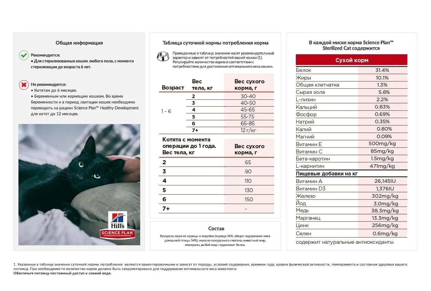 Сколько нужно давать корма котенку в день