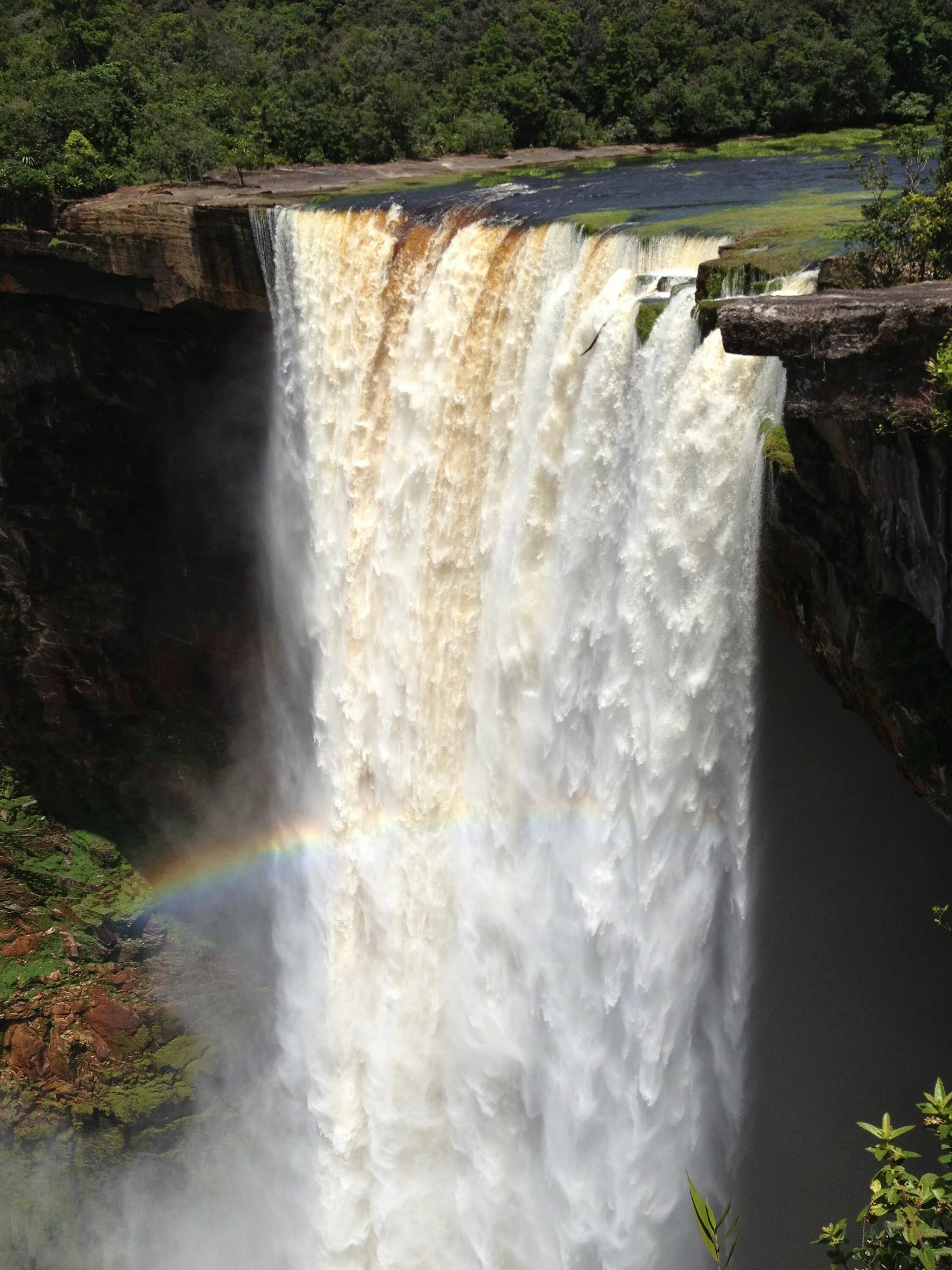 Какой водопад самый высокий. Водопад Кайетур. Гаяна водопад. Кайетур, Гайана. Водопад Вайхилау.