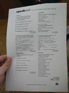 Pre intermediate test 7