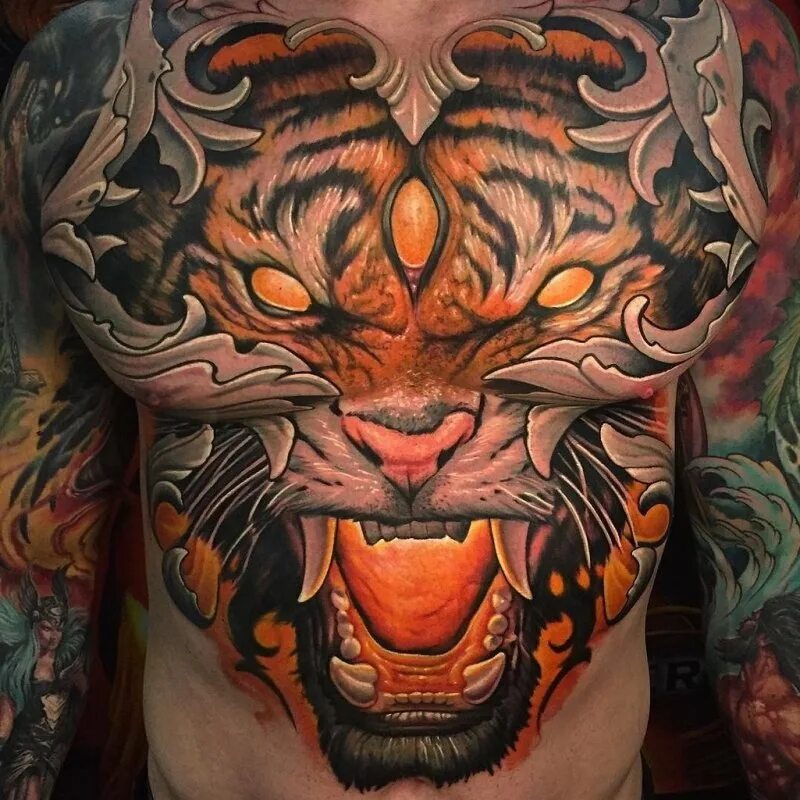 Tiger yakuza. Татуировки якудза тигр. Тату тигра якудза. Тату тигр на груди. Тату тигр на грудине мужские.