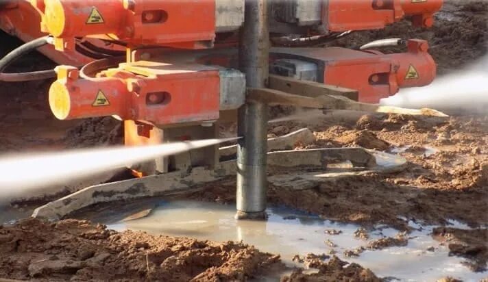 Jet grouting. Струйная цементация jet-grouting. грунтоцементные сваи по технологии jet grouting. технология струйной цементации грунта. струйная технология закрепления грунтов.