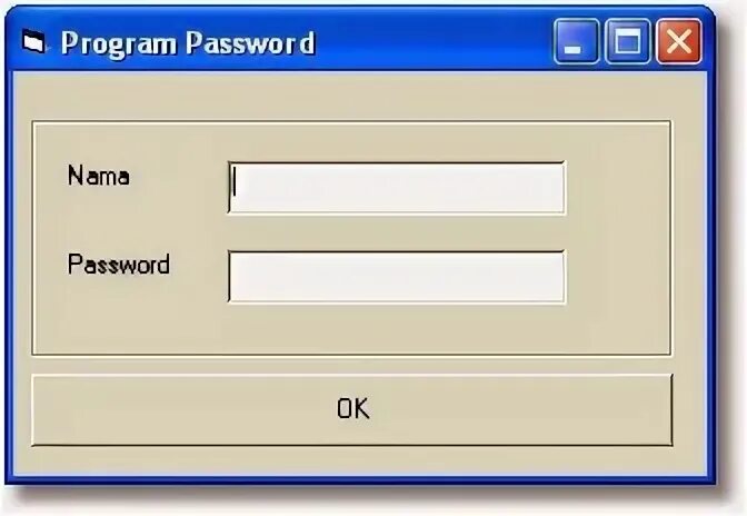 Password program. Password program