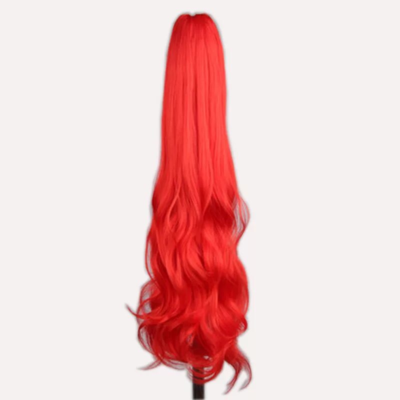 Маленький красный хвост. Красный парик с хвостиками. Искусственный хвост для волос красный. Красные хвосты. Красные волосы хвостики.