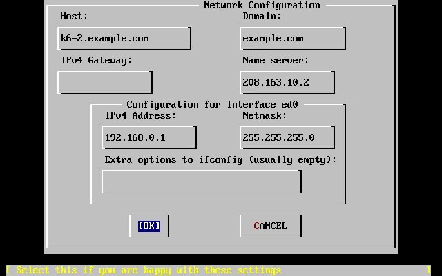 Network config file