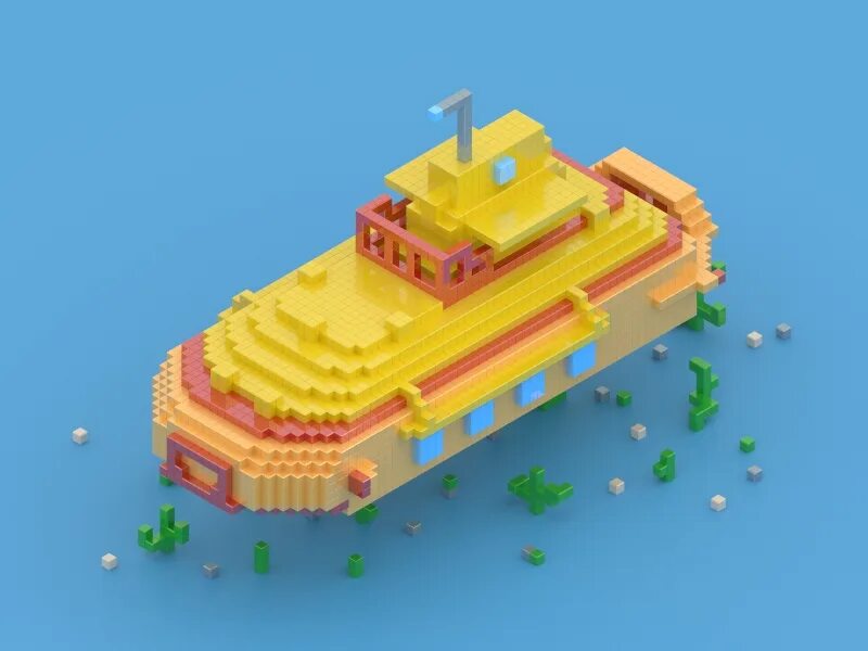 Лодка пиксель. Желтая подводная лодка 3 д модель. Пиксельная подводная лодка. Submarine Pixel Art. Yellow Submarine Pixel.