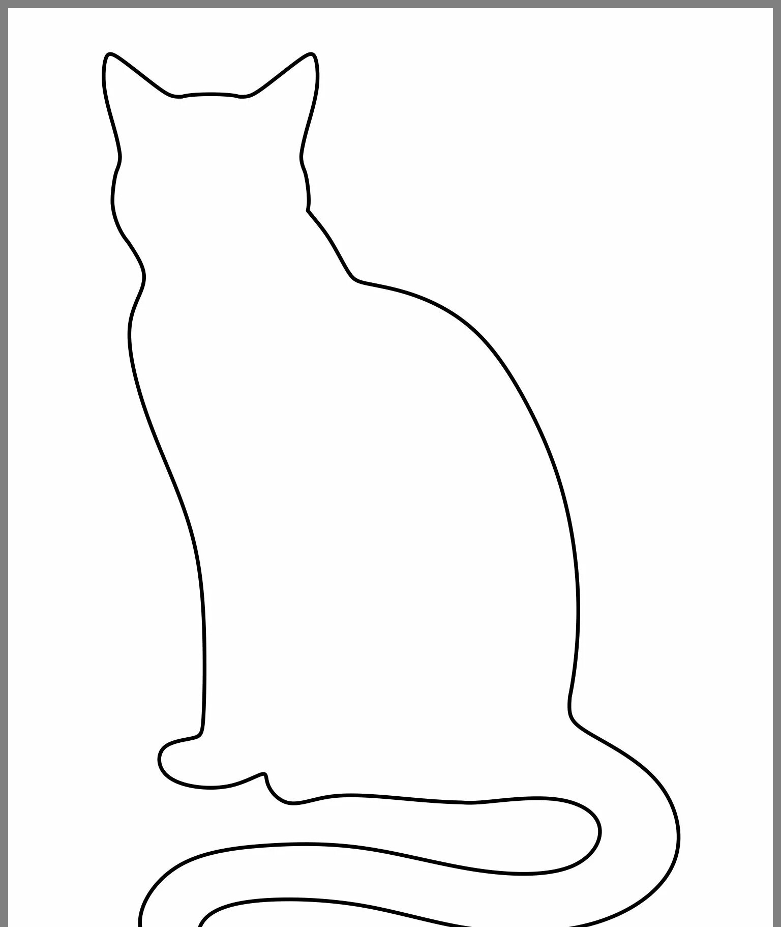 Кошка шаблон для аппликации