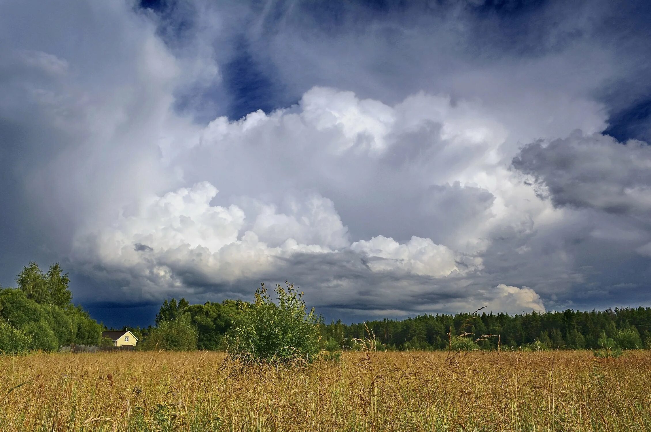 деревня перед грозой. дождливое небо. красивые облака. туча. тучи летом.