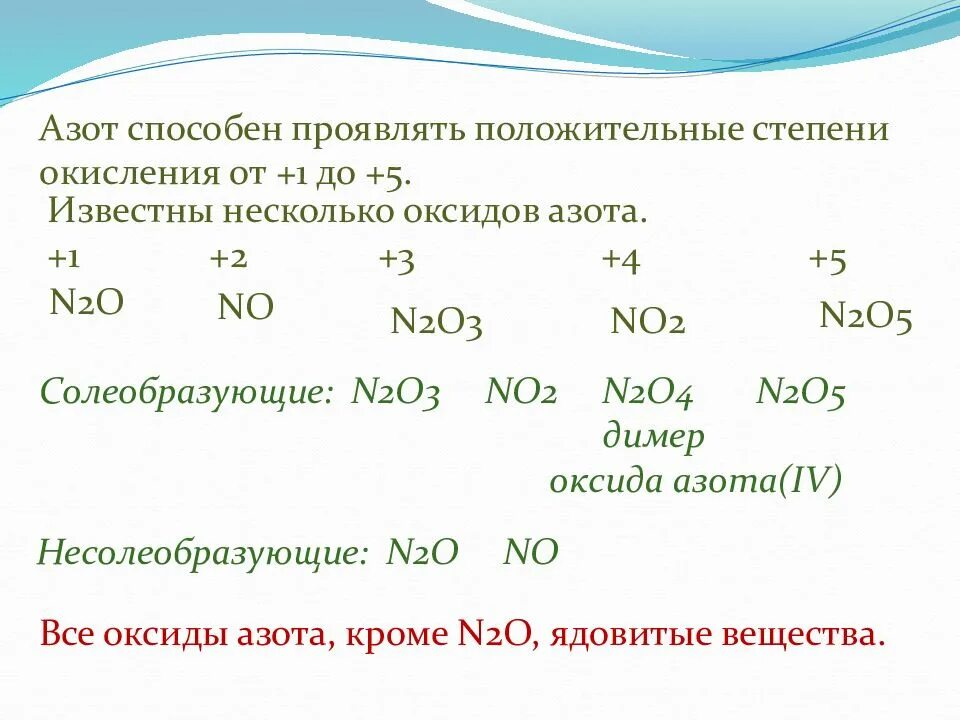 Установите валентность азота в соединениях. Формула соединения и степень окисления азота. Оксид азота 1 формула степень окисления. Азот со степенью окисления +1 +2 +3 +5. Азот может проявлять отрицательные степени окисления.