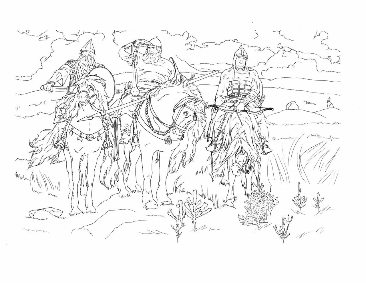 Три богатыря черно белый. Богатыри васнецов чб. Князь владимир три богатыря. 3 богатыря и снежная королева. Три богатыря черно белый.