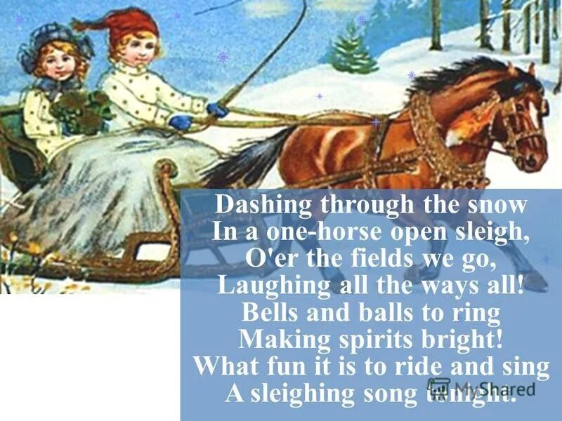 Dashing through the snow in a. Dashing through the snow текст. Новогодняя песня на английском текст. Dashing through the snow текст. Новогодняя английская песня слова.