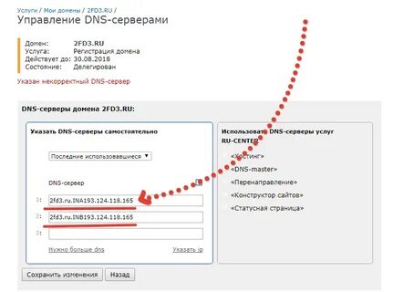 Статус проверки dns