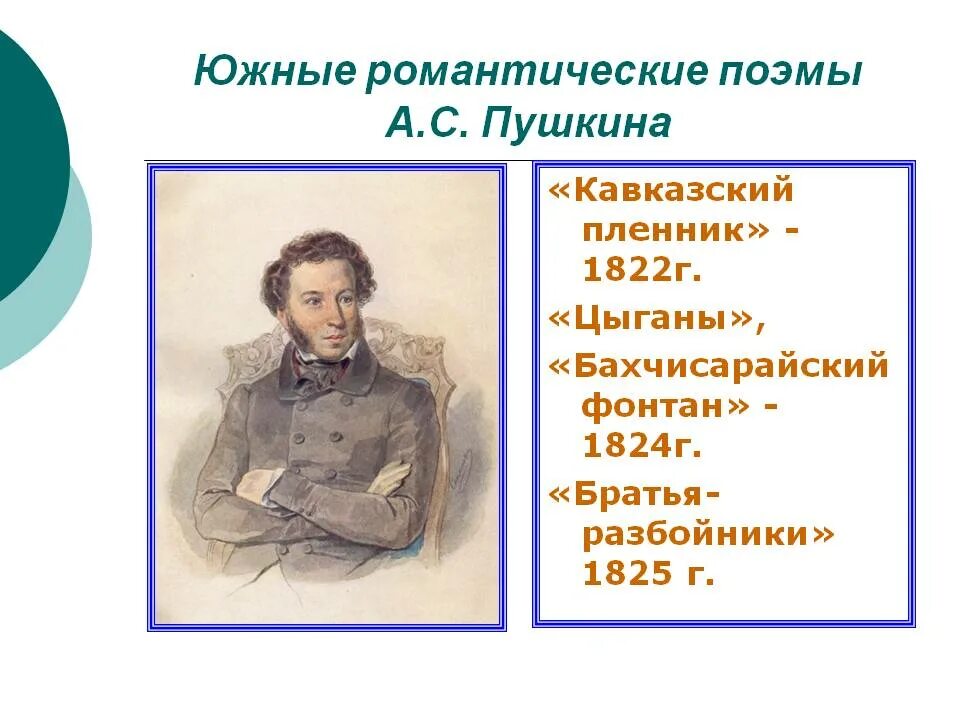 О чем были произведения пушкина. Пушкин Южные поэмы список. Южные романтические поэмы Пушкина. Творчество Пушкина. Пушкин творчество презентация.