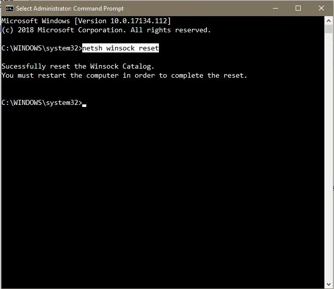 Netsh winsock reset что делает. Netsh winsock reset что делает