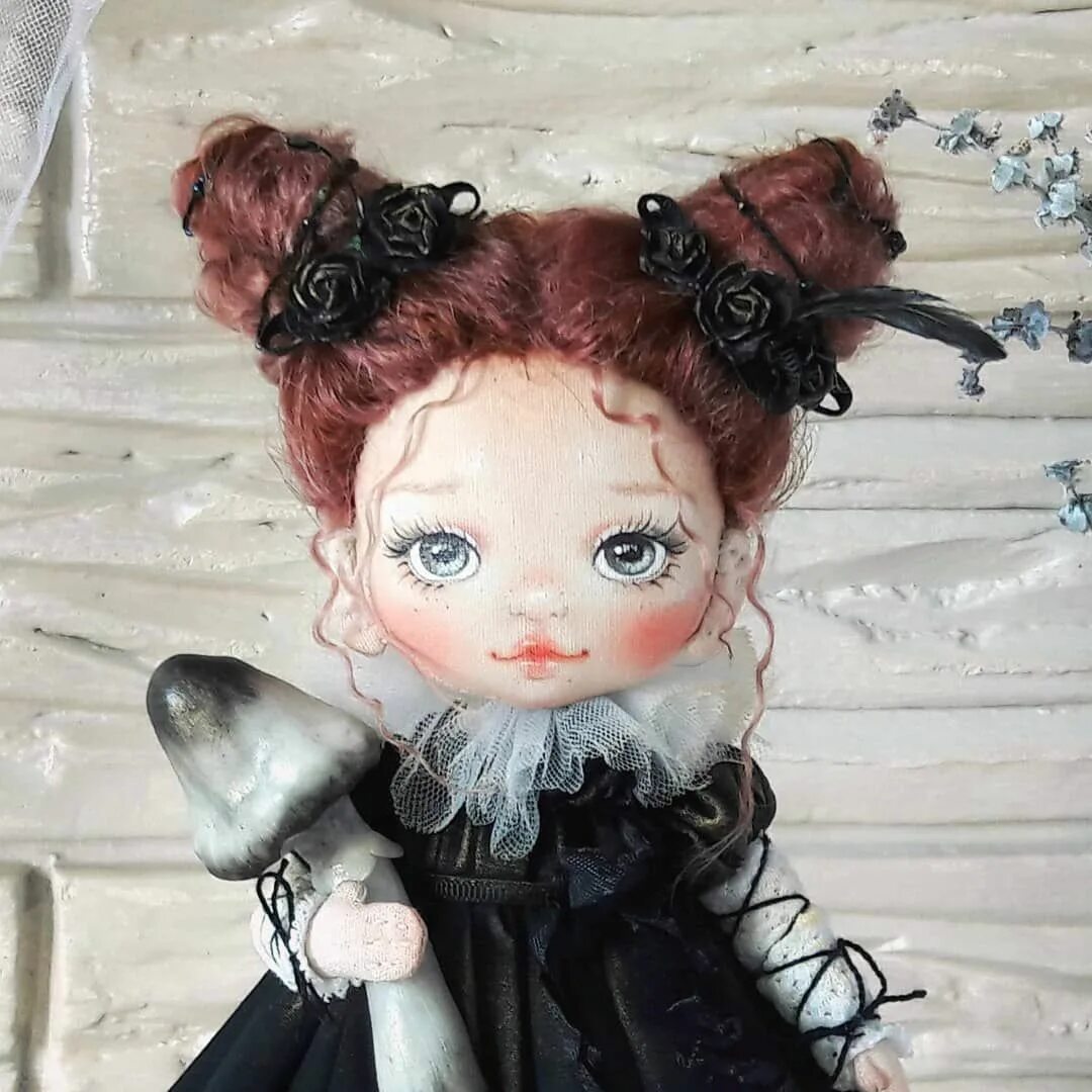 Прически текстильных кукол. Текстильная кукла ведьмочка. Текстильные куклы Ирины Игнатенко.