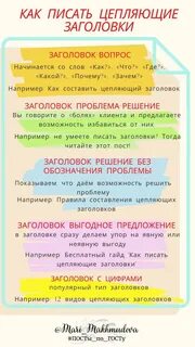Как писать заголовок текста