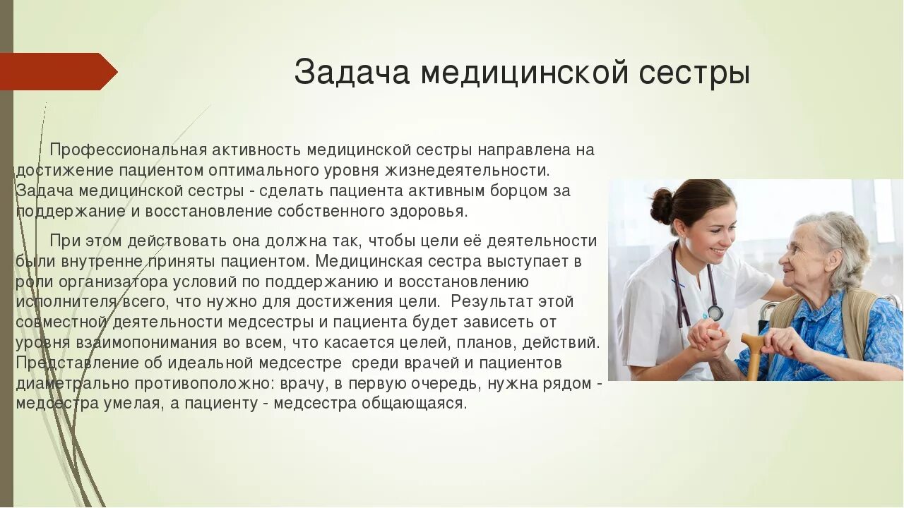 Задачи профессии медсестры. Отчёт о работе медицинской сестры. Роль и задачи медицинской сестры. Задачи медицинского работника.