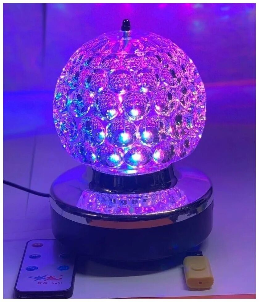 Perfeo светодиодная диско-лампа, вращающаяся (pl-05s lotus). крутящийся шар. вращающаяся шарики. светодиодный диско шар lc170rg. крутящийся шар на подставке.