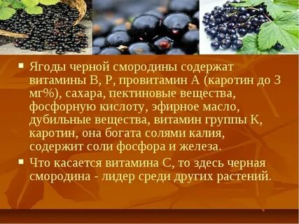 Плотность смородины