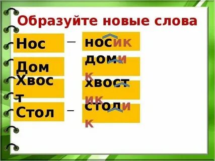 Лист образовать новые слова
