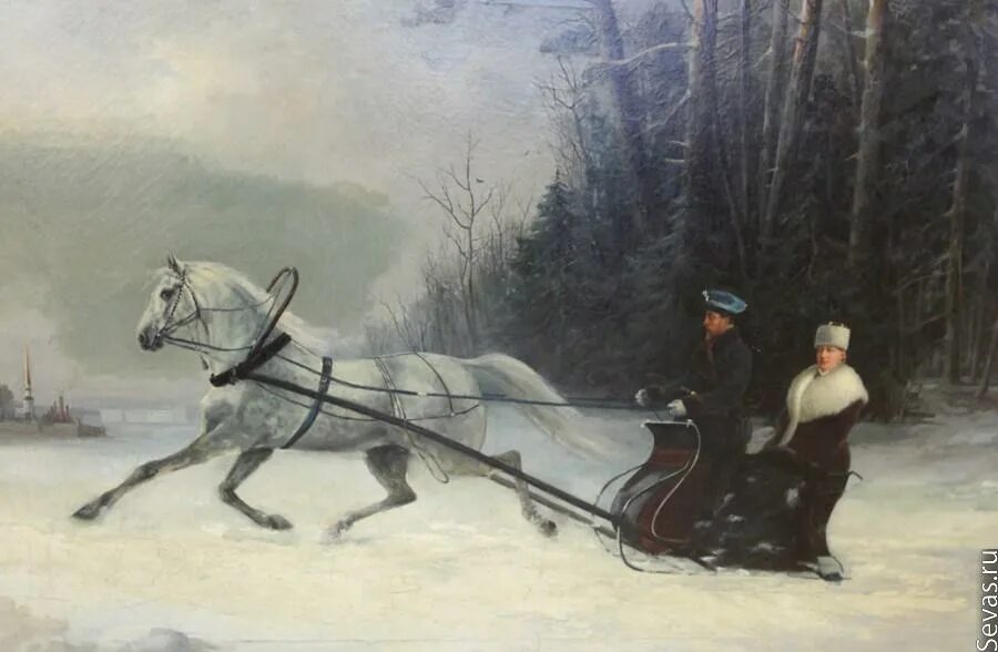 скользя по утреннему снегу. е. лошадь запряженная в сани. зима деревня лошадь. лошадь с санями.