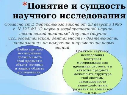 Понятие научно исследовательской деятельности