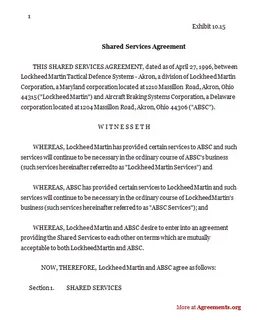 Service agreement