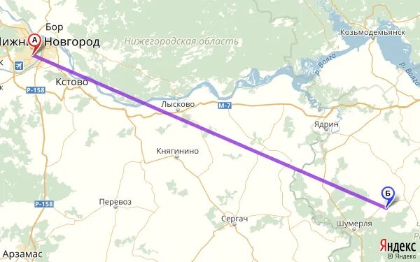 Карта кстовский район нижегородской