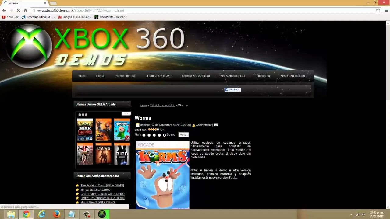 Demo 360. Xbox Live Arcade.
