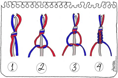 Фенечки схемы плетения из ниток, как сплести браслеты на руку для начинающих