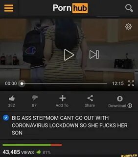 E ¥ big ass stepmom cant go out with coronavirus lockdown so she fucks her....